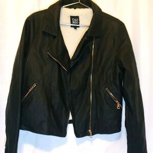 Cali 1850 faux leather black jacket